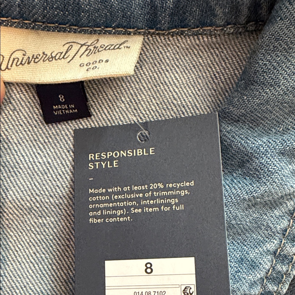 NWT Universal Thread Light Blue Denim Button-Fron… - image 6